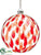 Ball Ornament - Clear Red - Pack of 2