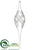 Finial Ornament - Clear - Pack of 6