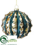 Silk Plants Direct Ball Ornament - Gold Peacock - Pack of 6