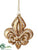 Fleur-De-Lys Ornament - Gold Antique - Pack of 12