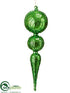 Silk Plants Direct Finial Ornament - Green - Pack of 6