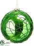 Silk Plants Direct Ball Ornament - Green - Pack of 12