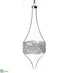 Silk Plants Direct Glittered Finial Ornament - Clear Glittered - Pack of 6