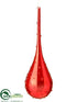 Silk Plants Direct Teardrop Ornament - Red - Pack of 9