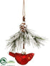 Silk Plants Direct Cardinal Ornament - Red - Pack of 12