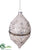 Jewel Box Finial Ornament - Silver - Pack of 6