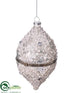 Silk Plants Direct Jewel Box Finial Ornament - Silver - Pack of 6