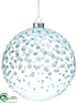 Silk Plants Direct Ball Ornament - Blue White - Pack of 2