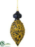 Silk Plants Direct Finial Ornament - Black Gold - Pack of 2