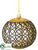 Ball Ornament - Gold Black - Pack of 2