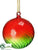 Ball Ornament - Red Green - Pack of 4