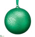 Silk Plants Direct Mercury Glass Ball Ornament - Green - Pack of 6