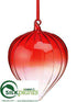 Silk Plants Direct Finial Ornament - Red Clear - Pack of 6