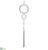 Glass Finial Ornament With Tassel - Clear Frosted - Pack of 4