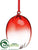 Egg Ornament - Red Clear - Pack of 6