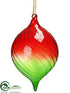 Silk Plants Direct Finial Ornament - Red Green - Pack of 6