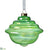 Glass Bell Ornament - Green Iridescent - Pack of 4