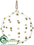 Silk Plants Direct Ball Ornament - Clear Gold - Pack of 1