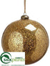 Silk Plants Direct Ball Ornament - Gold - Pack of 6