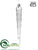 Icicle Ornament - Clear - Pack of 4