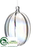 Silk Plants Direct Egg Ornament - Clear - Pack of 6