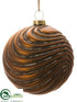 Silk Plants Direct Ball Ornament - Copper - Pack of 6