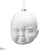 Glass Child Face Ornament - White - Pack of 4