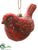 Bird Ornament - Red - Pack of 12