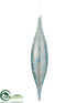 Silk Plants Direct Finial Ornament - Blue Clear - Pack of 6