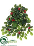 Silk Plants Direct Holly Hanging Bush - Green Variegated - Pack of 6