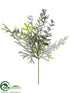 Silk Plants Direct Eucalyptus, Fern Pick - Green Snow - Pack of 24