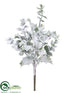 Silk Plants Direct Holly, Eucalyptus Pick - Green Snow - Pack of 24