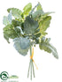 Silk Plants Direct Lamb's Ear Bundle - Green Frosted - Pack of 12