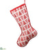 Silk Plants Direct Tree Jacquard Stocking - Red - Pack of 4