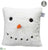 Fur Snowman Pillow - White - Pack of 2