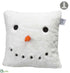 Silk Plants Direct Fur Snowman Pillow - White - Pack of 2