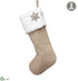 Silk Plants Direct Rhinestone Snowflake Stocking - Silver White - Pack of 6