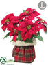 Silk Plants Direct Velvet Poinsettia - Red - Pack of 1