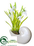 Silk Plants Direct Snowdrop - White - Pack of 6