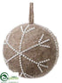 Silk Plants Direct Rhinestone Snowflake Ball Ornament - Gray White - Pack of 6