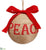 Peace Ball Ornament - Brown Red - Pack of 6