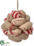 Silk Plants Direct Bean Bag Ball Ornament - Red Beige - Pack of 6