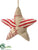 Star Ornament - Red Beige - Pack of 12