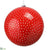 Plastic Dots Ball Ornament - Red White - Pack of 4