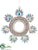 Snowflake Ornament - Clear Iridescent - Pack of 6