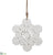 Snowflake Ornament - White - Pack of 12
