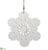 Snowflake Ornament - White - Pack of 6