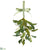 Iced Mistletoe Hanging Branch - Green White - Pack of 12
