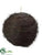 Mini Leaf Twig Ball Ornament - Brown Green - Pack of 1