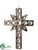 Cross Ornament - Clear Silver - Pack of 12